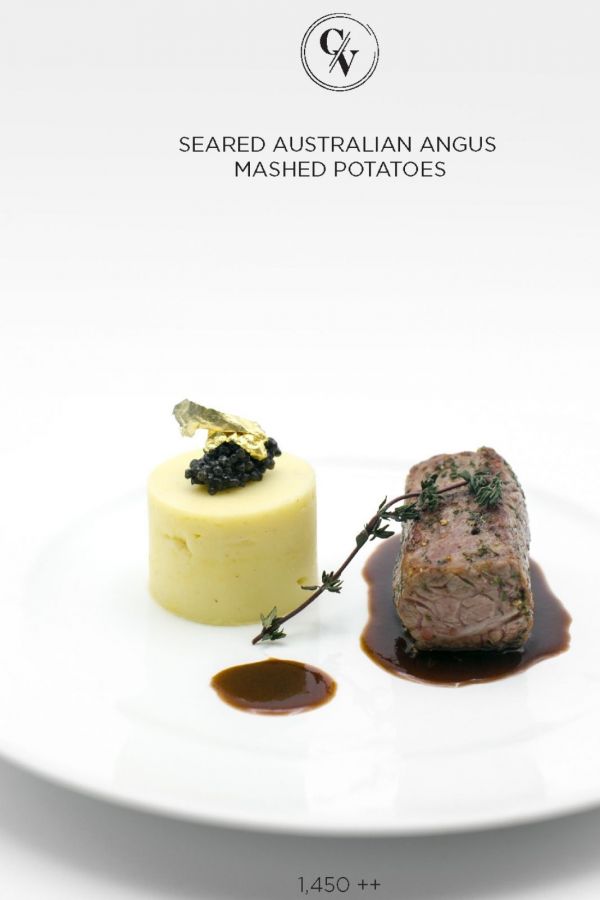 Caviar Cafe : Seared Australian Angus Mashed Potatoes